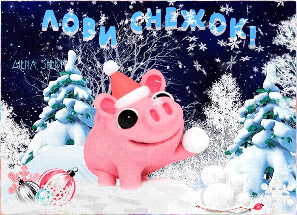 Лови снежок!