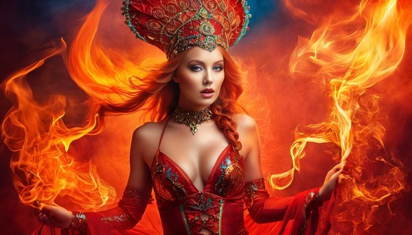 Фэнтези,девушка,огонь.11