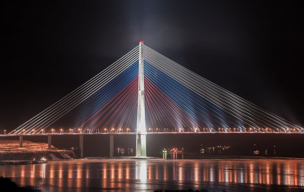 Russian bridge in Vladivostok city