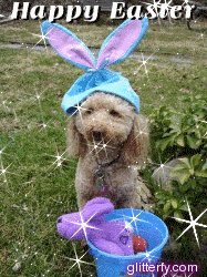 happy easter puppy