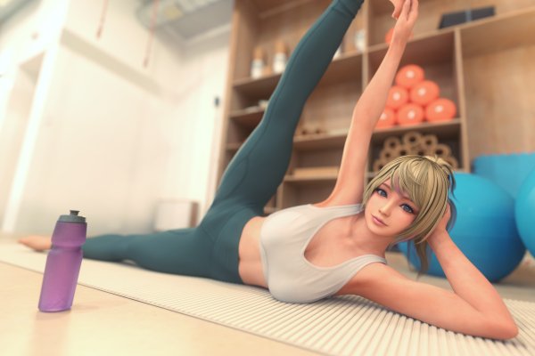 Yukino stretching (1) [High-res]