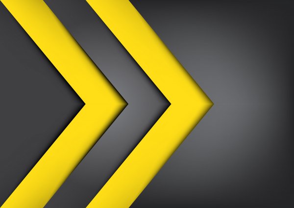 Yellow-gray-geometry-arrow-design