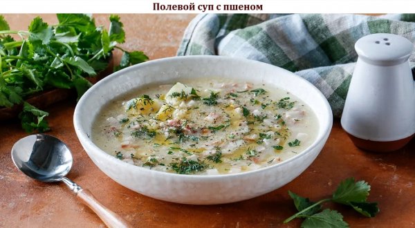 Полевой суп с пшеном