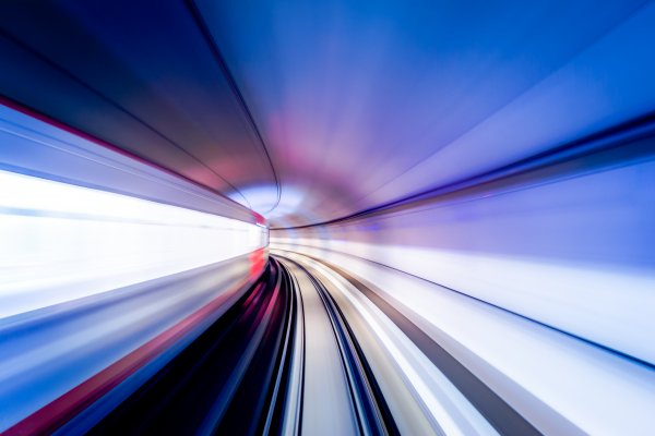 Blue-speed-motion-blur-tunnel-light
