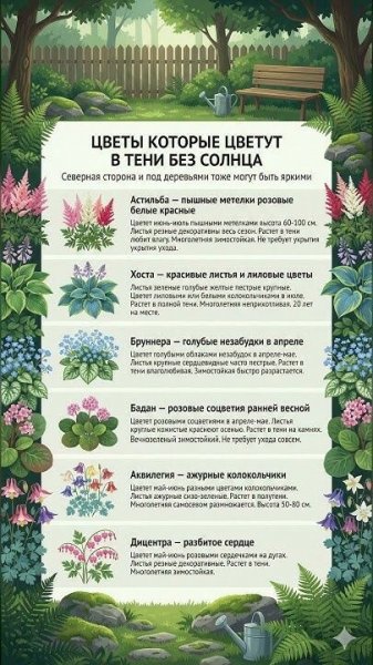 Тенелюбивые цветы