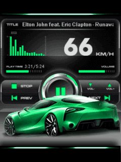 Turbo car player neon спидометр