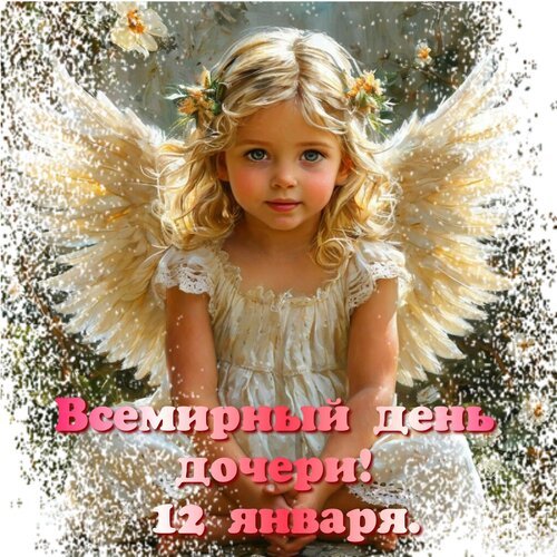 Открытка всемирный день дочери 12 января