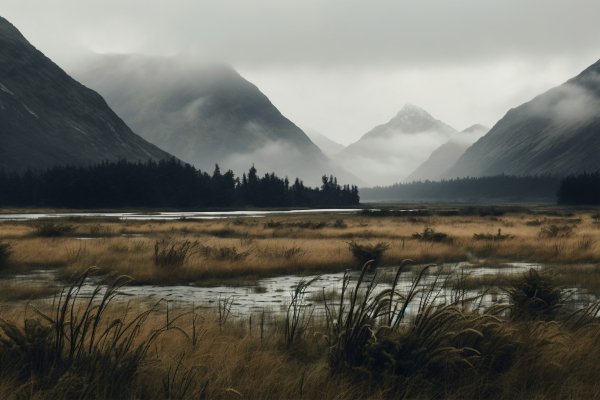 Mountainous-nature-landscape-with-river