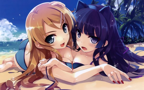 dve-devushki-na-plyaje-anime-oboi 2560x1