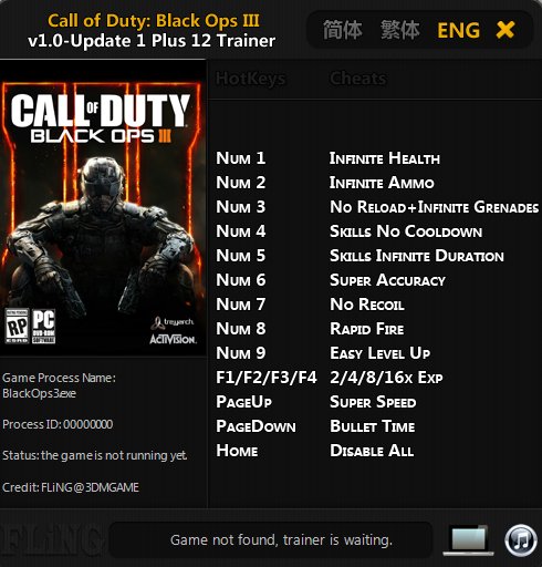CoD Black Ops 3 Трейнер Plus12