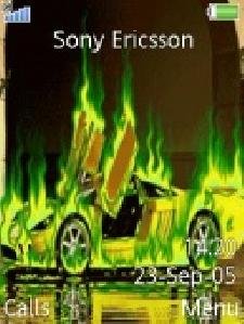 Animated Fire Car