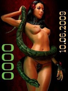 Girl with snake