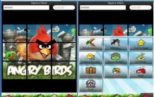 Opera Mini Angry Birds mod v.6.1