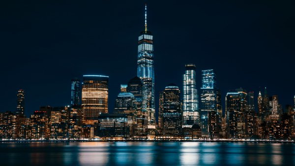 One World Trade Center at night