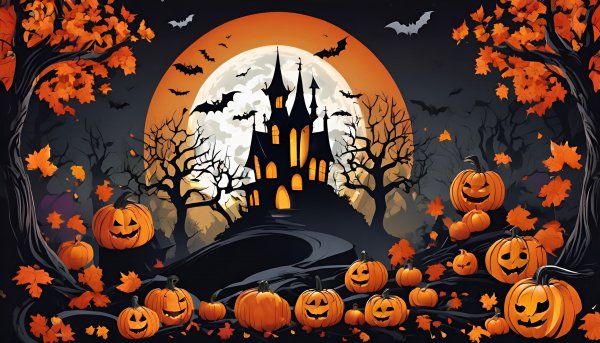 Хэллоуин,дом,вектор.3