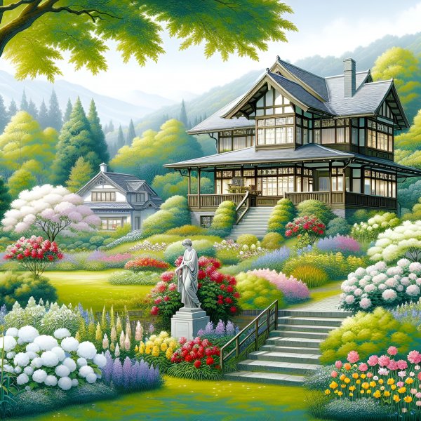 Дом,пастораль,арт,пейзаж.078