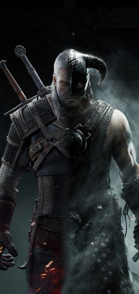 HD-wallpaper-witcher-3-x-skyrim-dragonborn-geralt-witcher3
