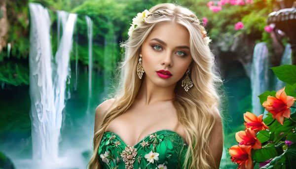 Девушка,фэнтези,блондинка,зеленые глаза.08