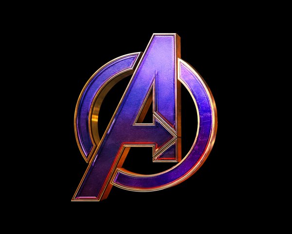 Movies Avengers movie logo Final 2019 on black backgroun