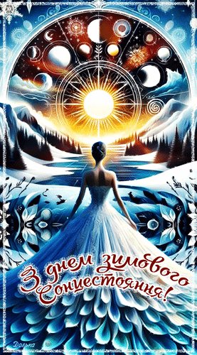 Анимированная открытка з днем зимового