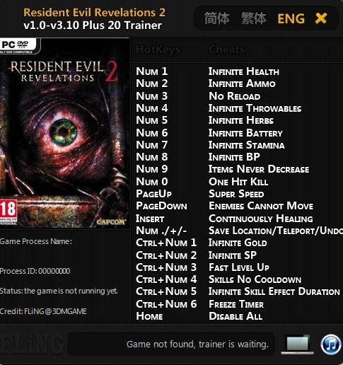 Resident evil revelations 2 Трейнер (+20)
