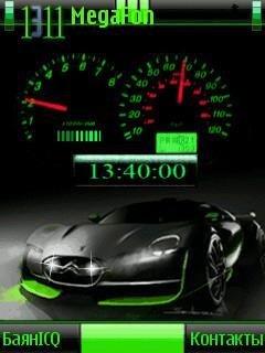 Black citroen спидометр анимация
