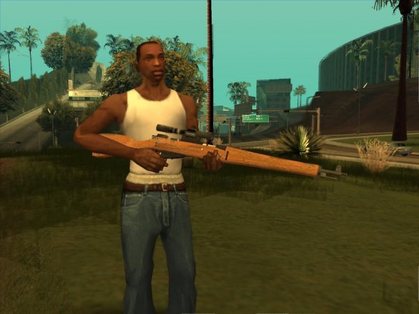 World war II Sniper на замену sniper для GTA San A
