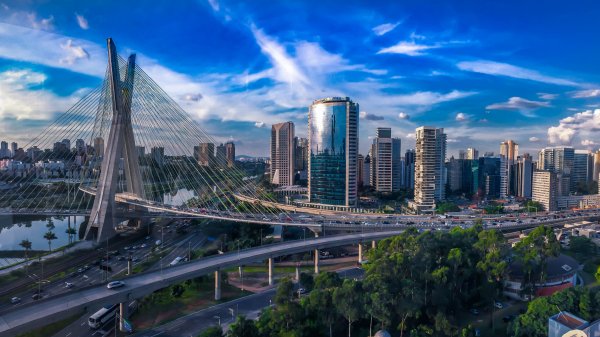 The Octavio Frias de Oliveira Bridge in São Paulo