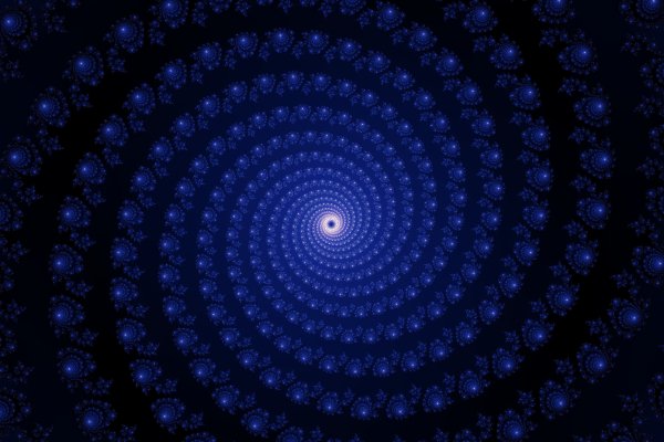 Blue-spiral-fractal-pattern-depth