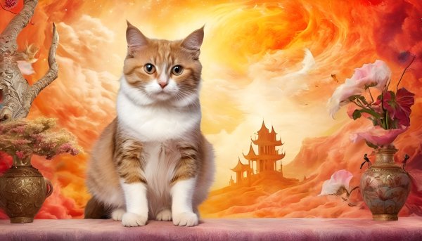 Яркое фэнтези,кот.007
