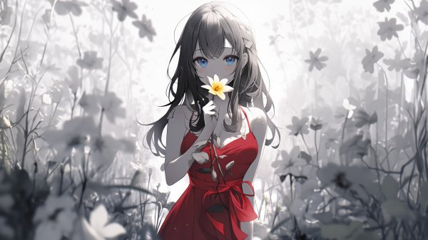 Primrose Dreams Graceful Anime Girl