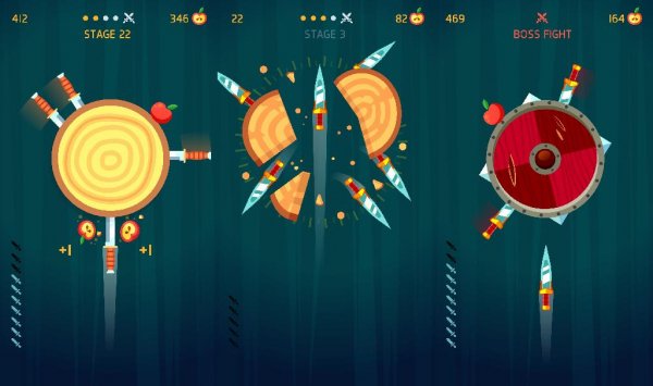 Knife Hit v1.6 all 172 knifes apples power-ups level mod by t