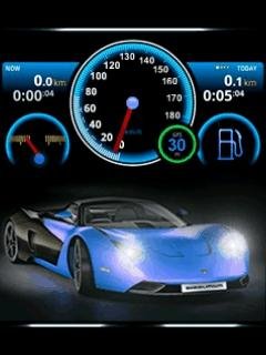 Blue speed car спидометр анимация