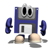 floppy disk walking