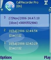 Mobile Call Recorder Pro 1.10 - Symbian