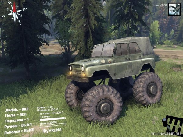 SpinTires2014 UAZ Monstertruck v1