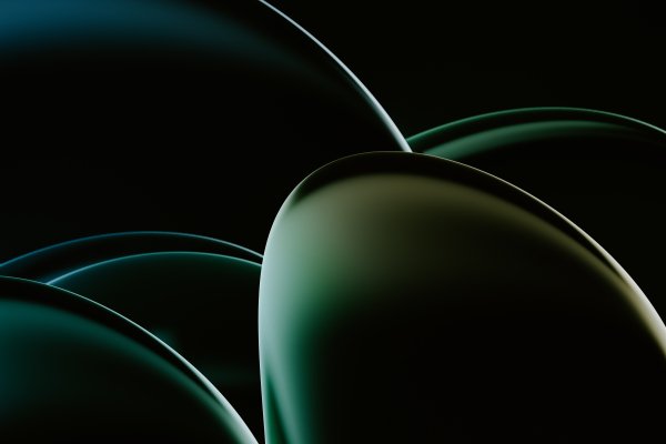 Dark-green-smooth-curved-light