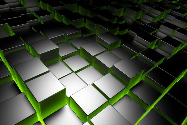Green-cubes-black-geometry-shadows