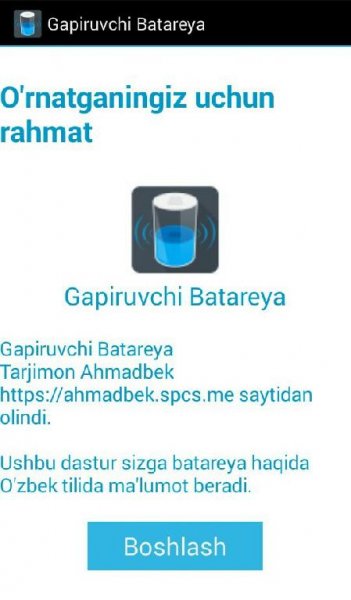Gapiruvchi Batareya O'zbek tilida v3.1.4