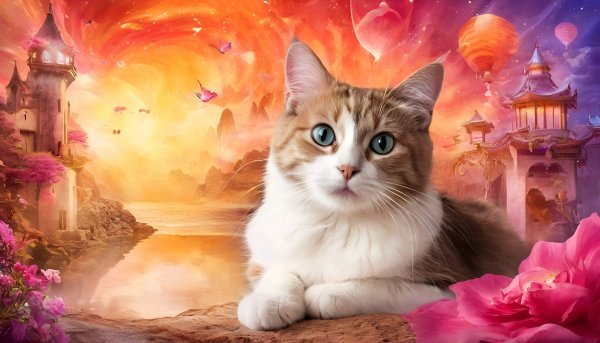 Яркое фэнтези,кот.001
