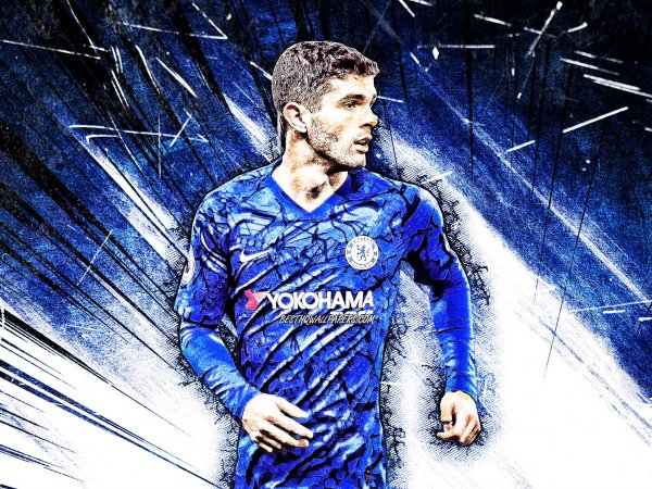 4k-christian-pulisic-blue-abstract-rays-chelsea-fc-american