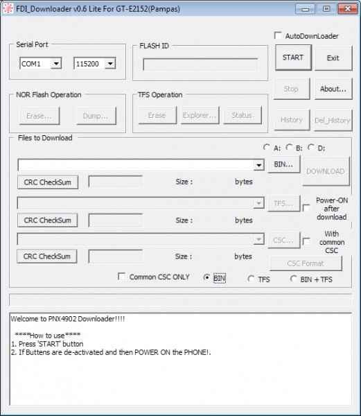 FDI Downloader v0.6 Lite For GT-E2152(Pampas)