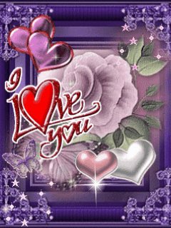 Gif animate glitter Love e Cuori