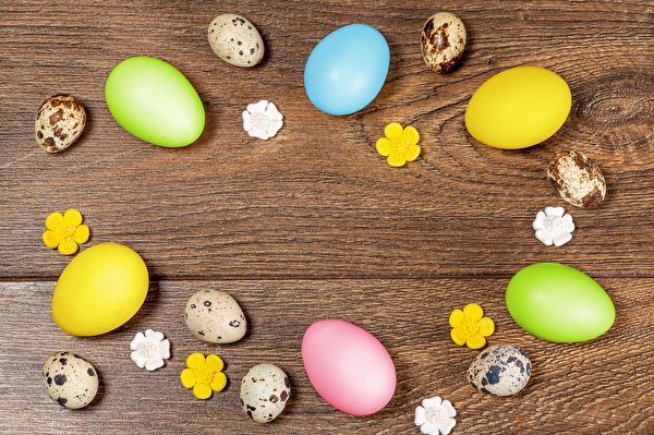 Easter Wood planks Multicolor Eggs 581389 600x399