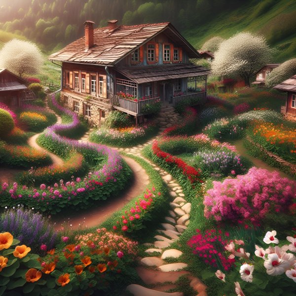 Дом,пастораль,арт,пейзаж.067