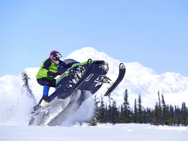 Extreme Snowmobile Mount McKinley Alaska
