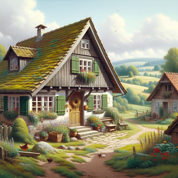 Дом,пастораль,арт,пейзаж.036