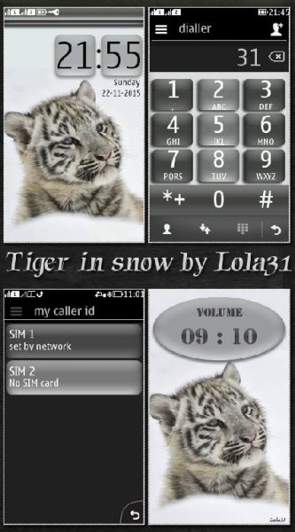 Tiger in snow by Lola31