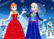 Elsa with Anna Dress Up