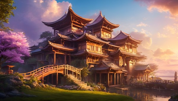 Фэнтези,пейзаж,в азиатском стиле,китай,архитектура10